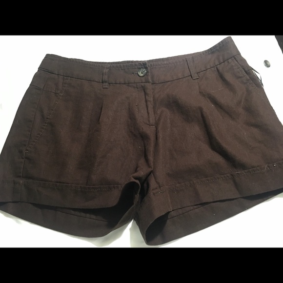 Wills Smith brown shorts 55% Linen 45%cotton 6 NWT